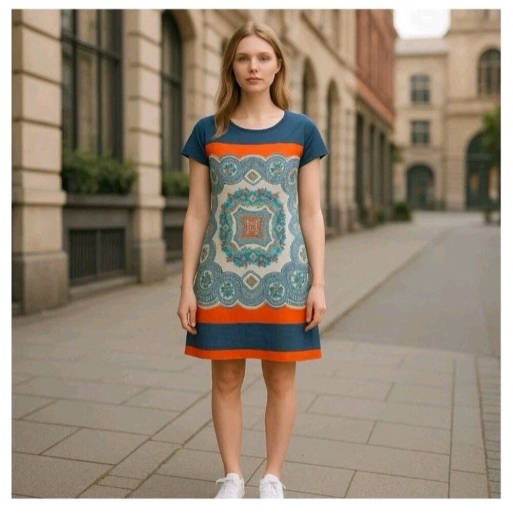 Anthropologie Meadow Rue Silk Multicolor Floral Shift Dress Multicolor Boho M
